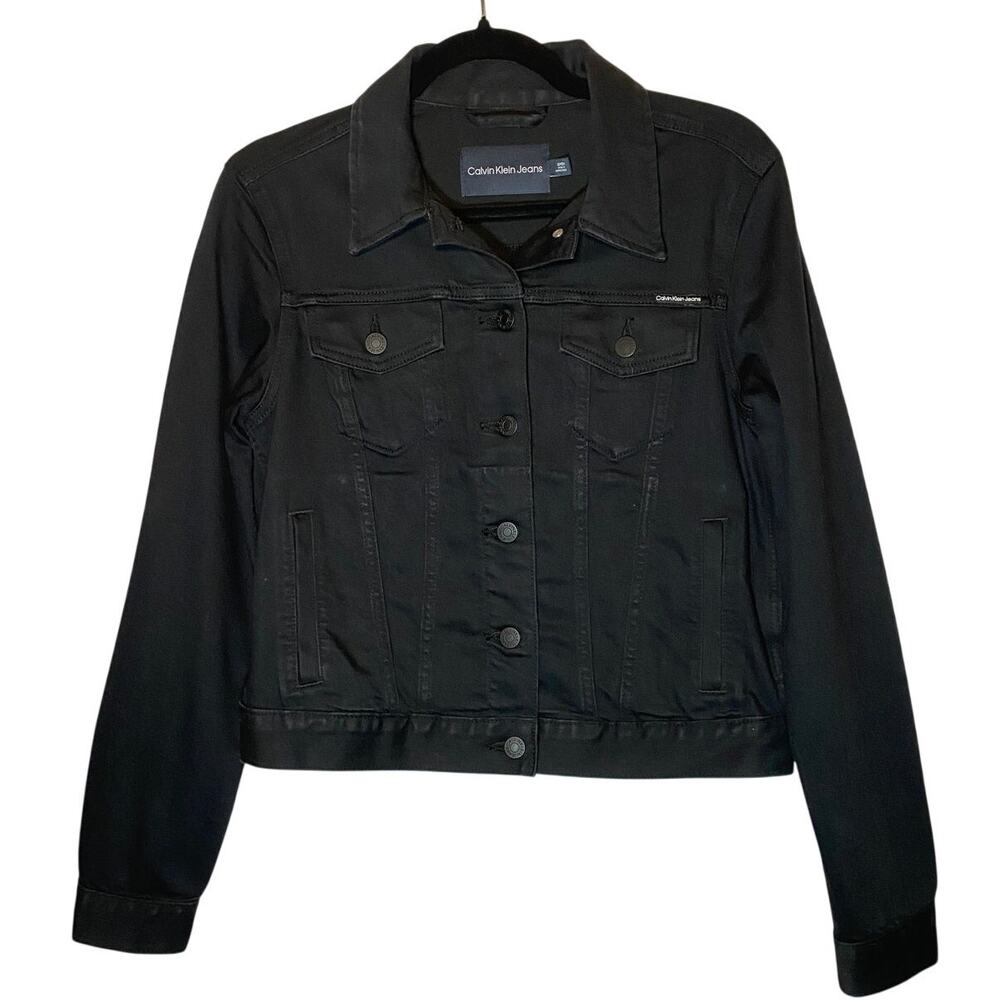 Calvin Klein - Black Denim Jean Jacket - Women's S Petite